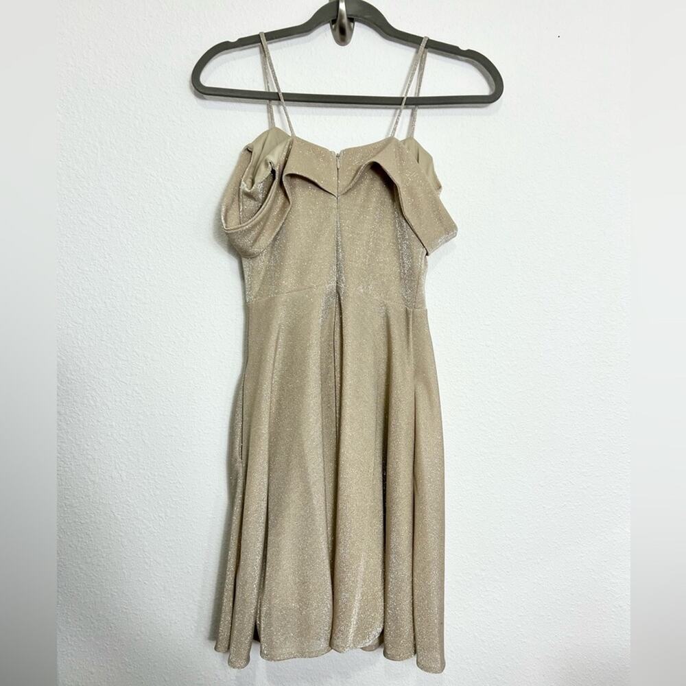 Glitter Metallic Short A- line Party Dress size xs - Picture 8 of 9
